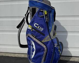 95 SunMountainC130GolfCartBagBlueGraywYellowTrim