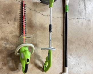 120 GreenworksGardenPowerToolsHedgeTrimmerTrimmerPoleSaw