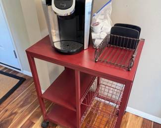 83 Keurig20CoffeeMakerwPodsMetalCartStorageSet