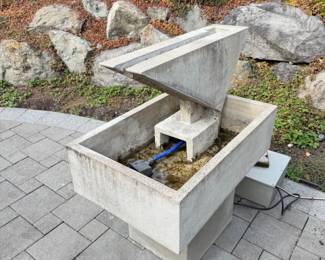 47 ModernGeometricCementOutdoorWaterFountainHeavy