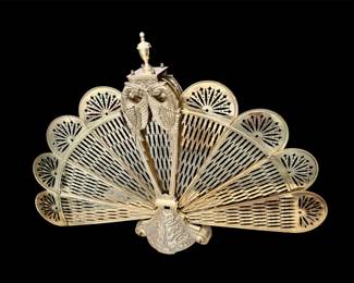 Brass fireplace screen