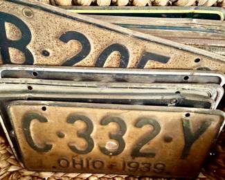 Vintage license plates