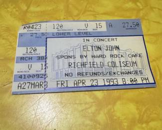 Elton John ticket stub
