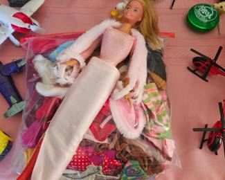 Vintage Barbie with clothes