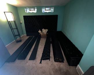 King size velvet bed frame