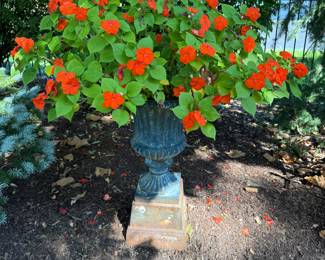 Set of Three Iron Urns