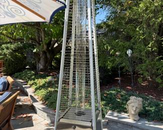 Two Stainless Outdoor Heaters