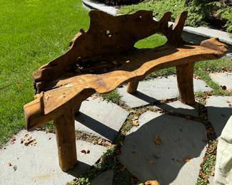 Teak Driftwood Bench
