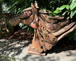 Teak Horse Head Sculpture