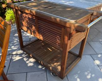 Frontgate Teak Ice Chest/Cooler