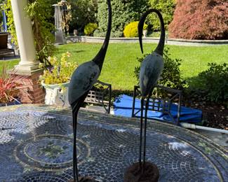 Pair of Heron Sculptures