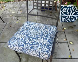 Six Chairs with Frontgate Cushions