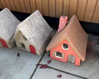 Cement Birdhouses