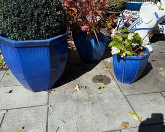 Three Octagonal Planters
