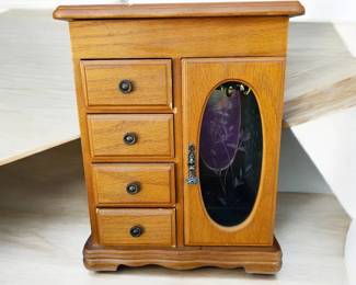 Vintage Wooden Jewelry Box