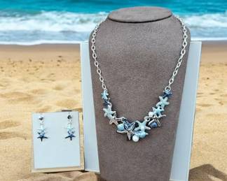 Starfish Necklace Earring Set