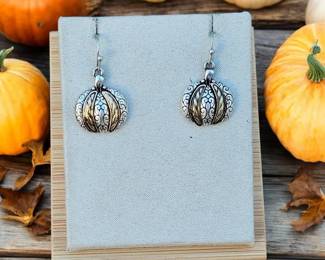 Two Tone Pumpkin Earrings
