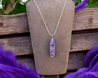 Amethyst Tree Of Life Wire Wrapped Necklace Tested
