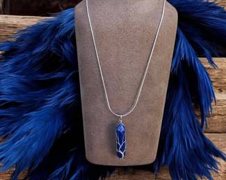  04 Lapis Lazuli Tree Of Life Wire Wrapped Necklace  Tested 