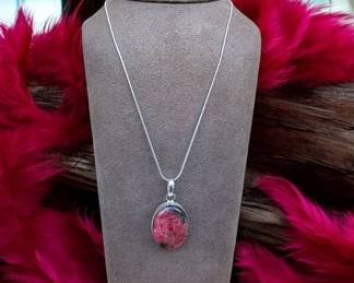 Rhodonite Necklace Tested 