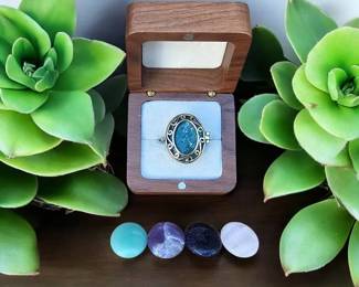 Interchangable Ring With SemiPrecious Stones  Tested