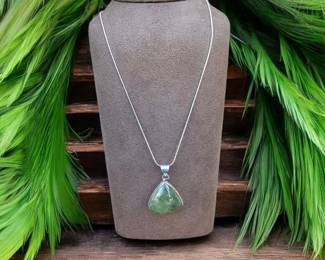 Moss Prehnite Necklace Tested