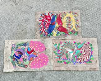 Amate bark painting Luis Santos Folk Art - unframed