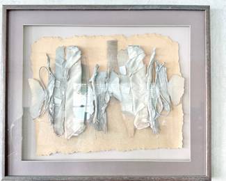 Mixed media torn paper artwork