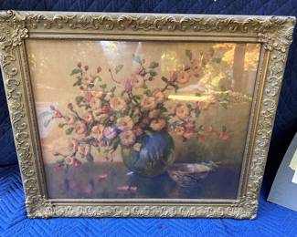 oil painting print, antique frame