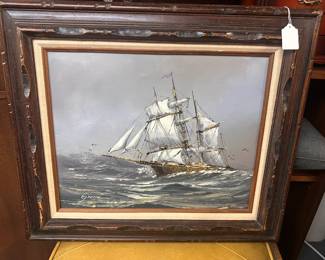 Oil paintings - ships - two of these