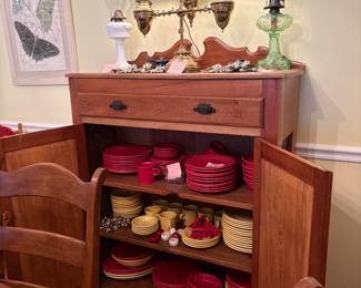 Antique Pie Safe, Fiesta Dishes
