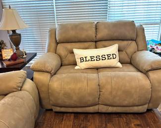 Suede Love Seat