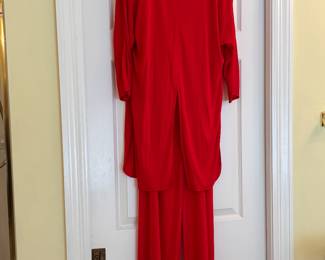 RED SAKS 5TH AVENUE TWO PIECE SET