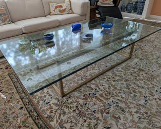 GLASSTOP COFFEE TABLE
