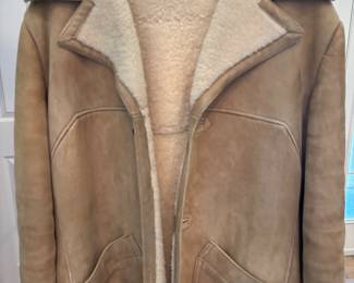 MEN'S TAN SUEDE PELSI COAT