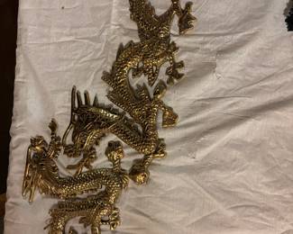 ASIAN GOLD DRAGONS ART