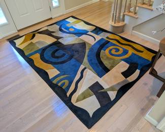 ABSTRACT BLUE RUG