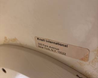 HALLMARK OF WHITE PEDESTAL TABLE 