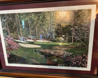 Richard DeSpain signed and numbered print of the 23th hole at Augusta Golf club
