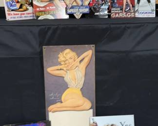 Metal Pinup Garage Decor