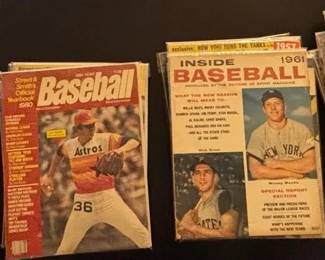 Assortment Of Baseball MagaiznesStreet Smith 1970 80s, Baseball Yearbook More