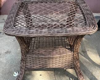 Wicker Side Table