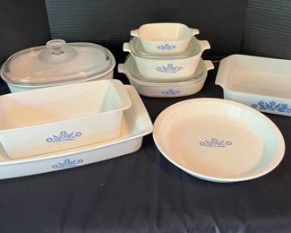 Corning Ware Cornflower Blue Dish Set