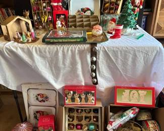 Vintage Christmas DecorHoland Mold Xmas Tree, Vintage Glass Ornaments, Bulbs