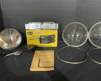 Car Parts Including 1947 Owners Manuel 1937 Headlights