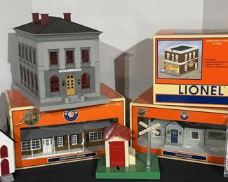Model Train Town Buildings
