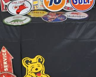 Metal Vintage Gas Sign Decor