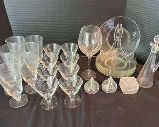 Clear Crystal Dining Set