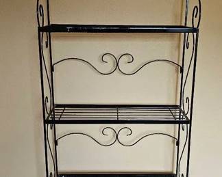 Black Metal Bakers Rack