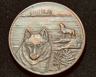 Alaska The Last Frontier Wolf Challenge Coin